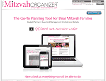 Tablet Screenshot of mitzvahorganizer.com